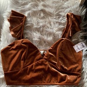 Velvet crop top